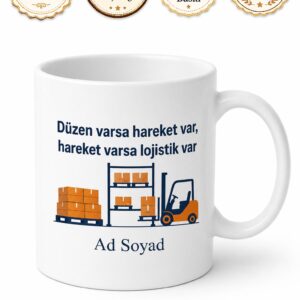 Lojistik Depo Görevlisine Hediye Sayım İstifleme Palet Taşıma Depo Lojistiği Kupa Bardak