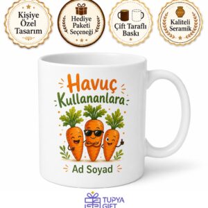 Havuç Kullananlara Beypazarı Havucu Rendelenmiş Havuç Salata Havucu Kupa Bardak Hediye