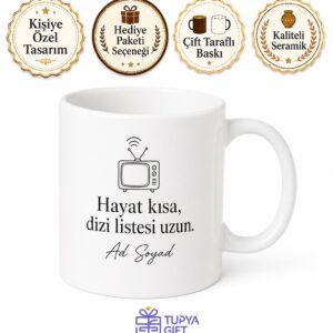 Dünya Televizyon Günü Hediye Kupa Ekran Karşısında Zaman Geçirenlere Özel Tasarım Bardak