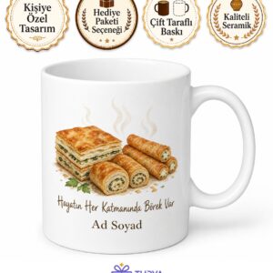Börek Severler İçin Su Böreği Kol Böreği Sigara Böreği Çay Yanı Kupa Hediye
