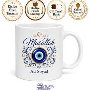 Sünnet Çocuğu Hatırası Maşallah Nazarlık Temalı Hediyelik Kupa Bardak Hediye
