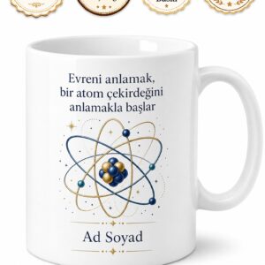 Nükleer Fizik Uzmanına Atom Çekirdeği Kuantum Teorisi Parçacık Baskılı Kupa Hediye