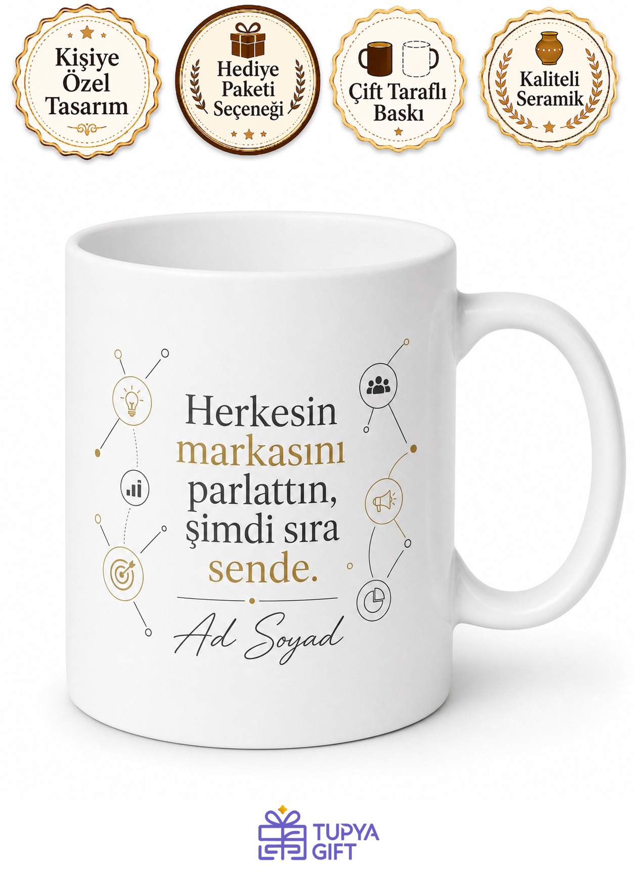 Marka Yönetirken Kendi İmajını Unutan Stratejist Seramik Kupa Bardak Hediye