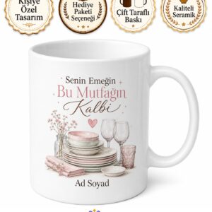 Bulaşık Makinesini Boşaltan Anneye Temiz Bulaşık Düzenli Mutfak Kupa Hediye