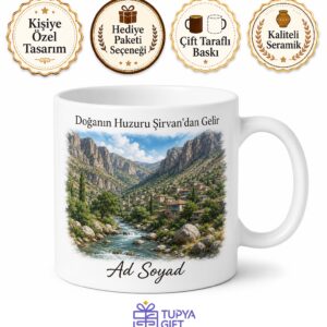 Siirt Şirvan Doğal Güzellikler Dağ Suları Kırsal Yaşam Sarp Kayalıklar Kupa Bardak Hediye