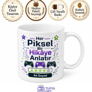 Oyun İnceleyenlere Konsol Eleştirmeni Temalı Baskılı Porselen Kupa Bardak Hediye