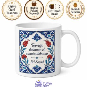 Seramik Ve Çini Boyama Sevenlere Geleneksel Motifli Kahve Kupası Hediye Bardak