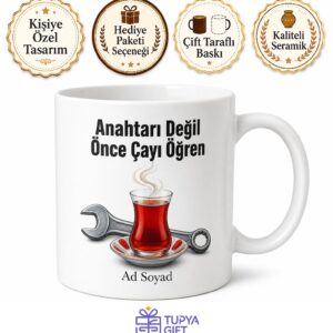 Oto Sanayide Çırak Olan Gence Ustanın Çayını Getiren Kupa Hediye Bardak