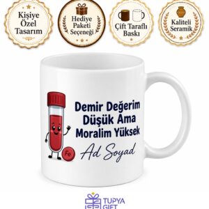 Kan Tahlili Anneler Demir Eksikliği Vitamin Damar Bulma Komik Kupa Bardak Hediye