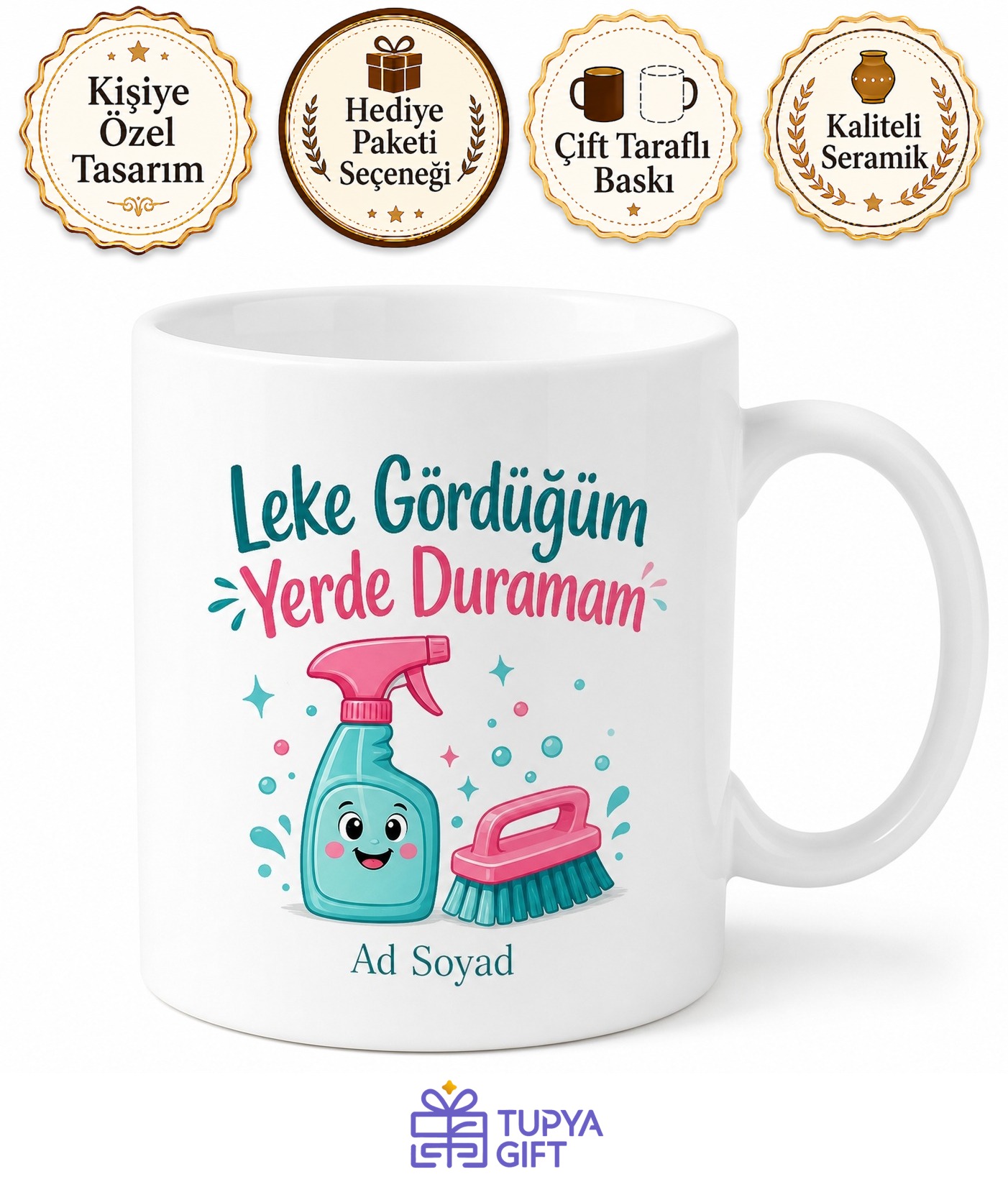 Halı Silen Annelere Halı Şampuanı Leke Çıkarma Gücü Kupa Bardak Hediye