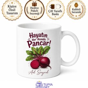 Pancar Kullananlara Özel Şeker Pancarı Kırmızı Pancar Turşu Pancarı Hediye Kupa Bardak