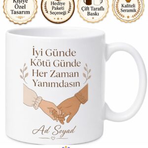 Dünya Dostluk Günü Hediye Kupa İyi Günde Kötü Günde Yanında Olanlara Bardak