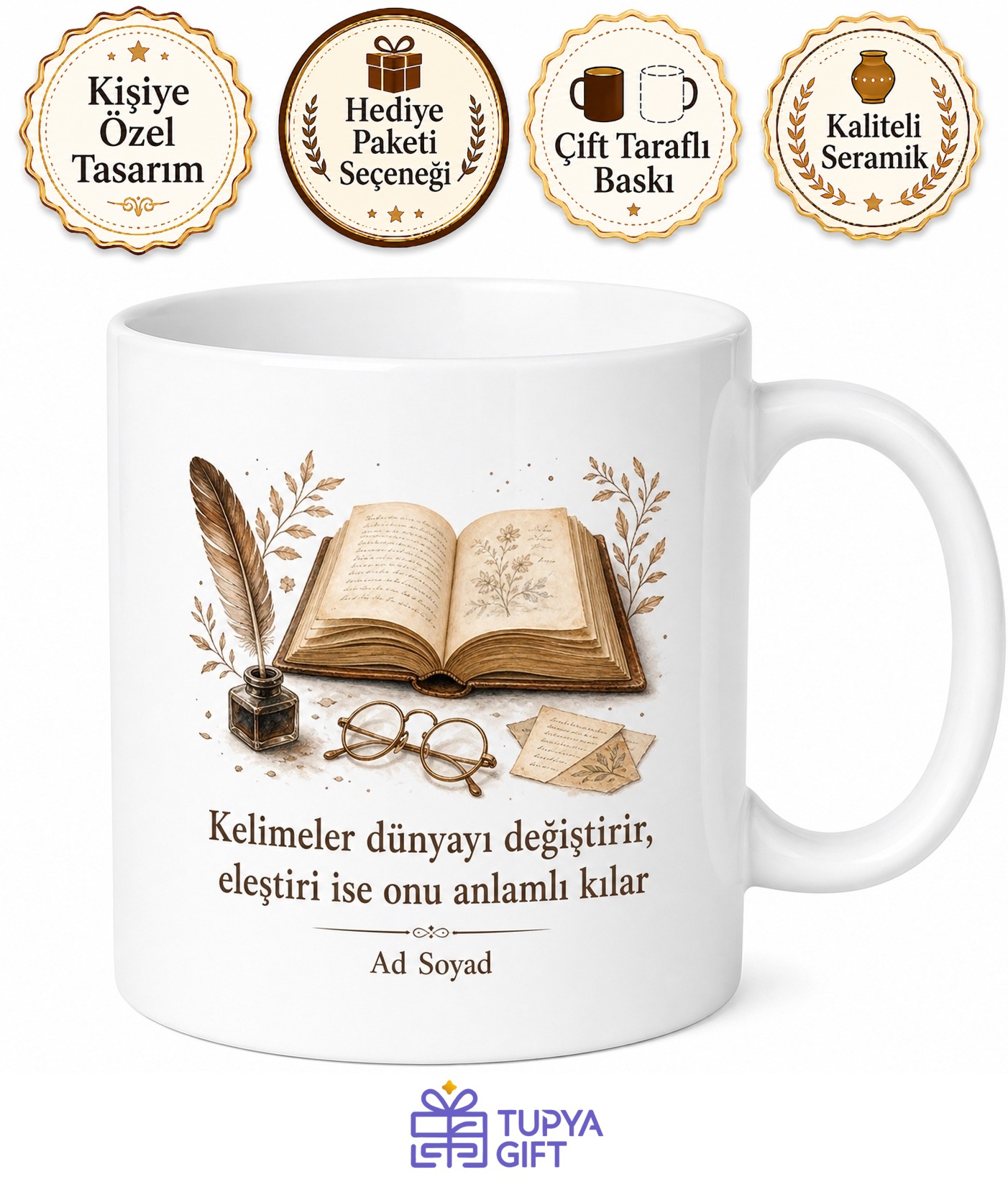 Kitap Eleştirisi Yapanlara Okur Yazarın Dili Kurgu Akışı Kitap Kulübü Kupa Bardak Hediye