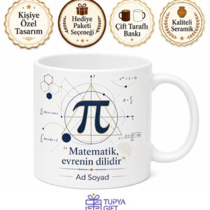 Matematikçiye Pi Sayısı Geometrik Formül Teorem Soyut Düşünce Hediye Kupa Bardak