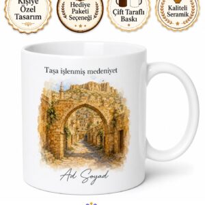 Mardin Dar Sokakları Abbariyerler Taş Evler Mezopotamya Kupa Bardak Hediye