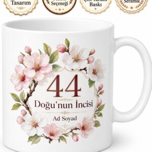 Malatya Plakalı Kayısı Çiçeği Desenli Doğu'nun İncisi Kupası Hediye Kupa Bardak