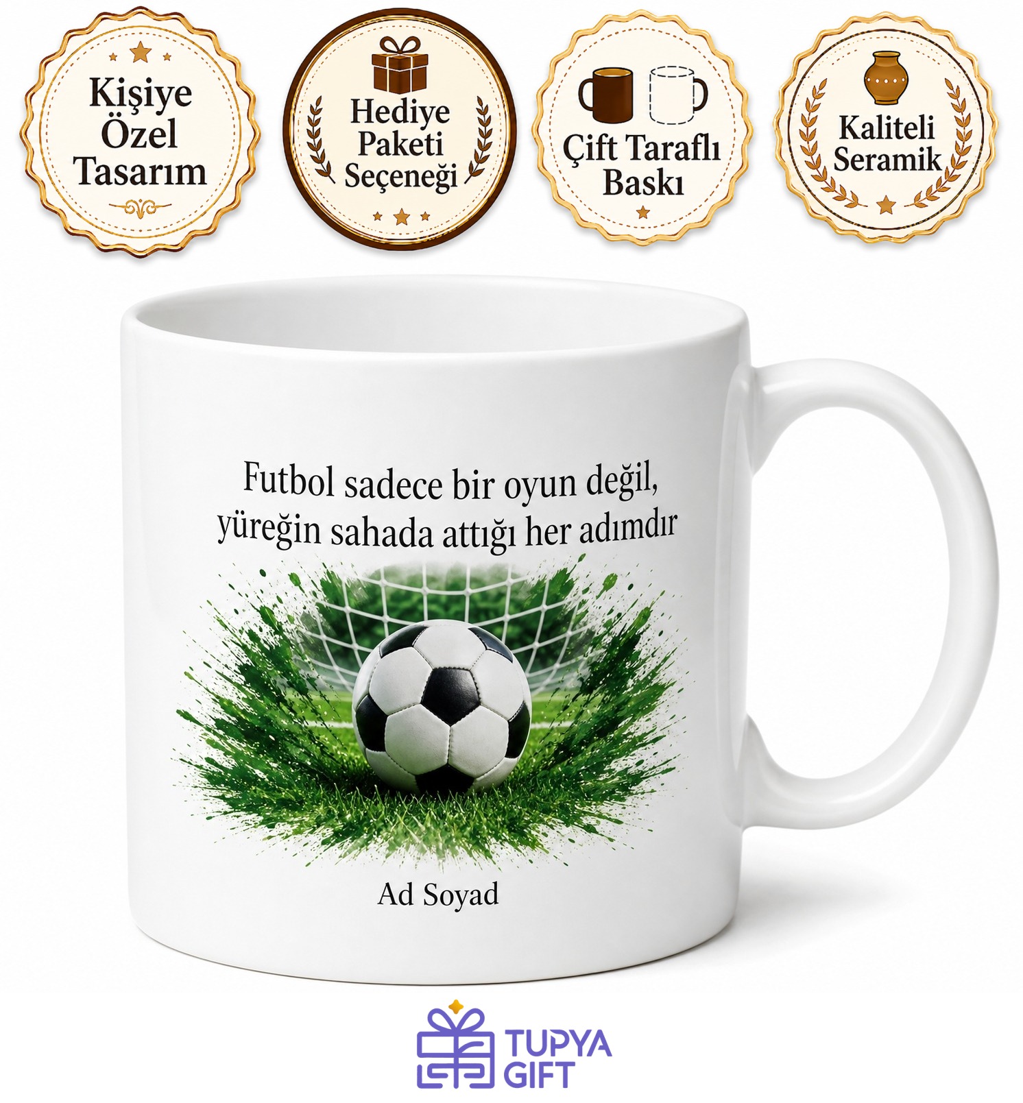 Dünya Futbol Günü Hediye Kupa Yeşil Sahaların Tutkunlarına Özel Tasarım Bardak