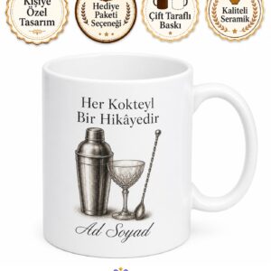 Gecelerin Yıldızı Barmen Mixology Uzmanı Kupa Bardak Hediye