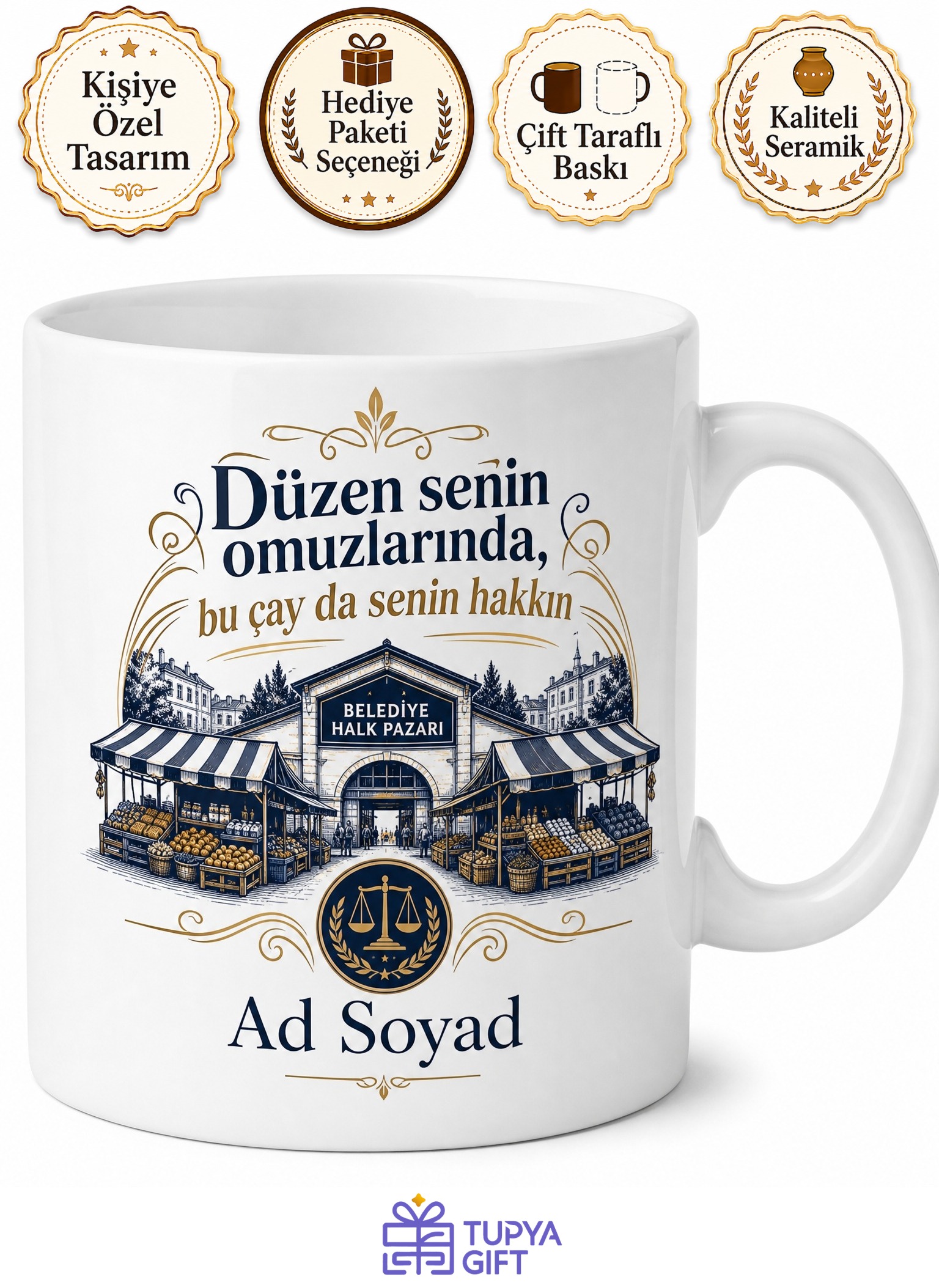 Belediye Zabıtasına Pazar Yeri Denetimi Sonrası Yorucu Mesai Çay Kupası Hediye