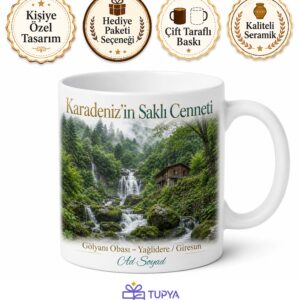 Giresun Yağlıdere Gölyanı Obası Şelaleler Karadeniz Saklı Cenneti Kupa Bardak Hediye
