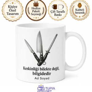 Bıçak Kullananlara Şef Bıçağı Sebze Bıçağı Keskin Bıçak Biley Taşı Hediye Kupa Bardak