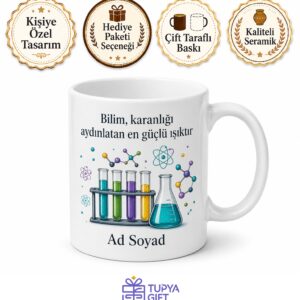Dünya Laboratuvar Günü Hediye Kupa Deney Tüpleriyle Mucizeler Üretenlere Bardak