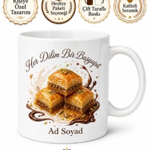 Soğuk Baklava Yapanlara Sütlü Baklava Çikolatalı Baklava Kupa Bardak Hediye