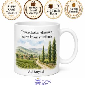 Tokat Yeşilyurt Doğal Güzellikler Tarım Alanları Memleket Özlemi Kırsal Sakinlik Kupa Bardak Hediye