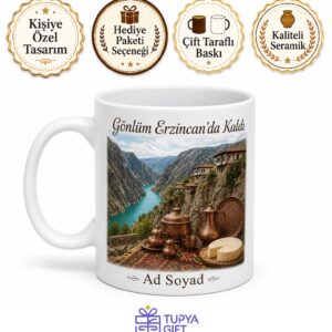 Erzincan Karanlık Kanyon Fırat Nehri Bakırcılar Çarşısı Tulum Peyniri Kemaliye Evleri Kupa Bardak Hediye