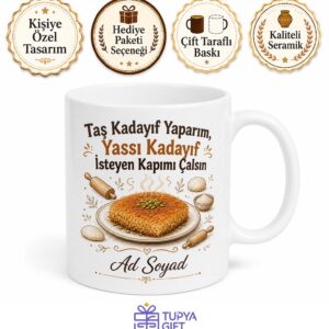 Taş Kadayıf Yapanlara Yassı Kadayıf Kupa Bardak Komik Hediye