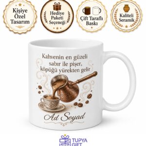Fincanda Pişen Kahve Yapanlara Bol Köpüklü Kahve Kupa Bardak Hediye