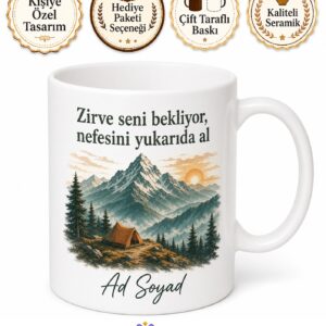 Dağ Zirvesine Kamp Atanlara Yüksek Rakım Oksijeni Çay Kupası Hediye