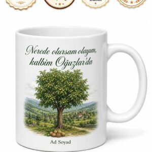 Çorum Oğuzlar Ceviz Diyarı Doğal Yaşam Memleket Özlemi Kupa Bardak Hediye