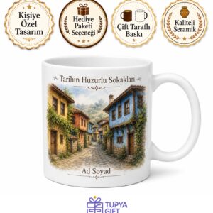 Bursa Cumalıkızık Tarihi Ahşap Evler Nostaljik Kupa Bardak Hediye