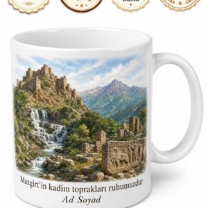 Tunceli Mazgirt Bağın Kalesi Kırkmerdiven Şelalesi Urartu Dağ Manzarası Kupa Bardak Hediye