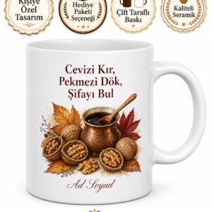 Ceviz Kırıp Pekmez Yapanlara Anadolu Lezzeti Sağlık Deposu Kupa Bardak Hediye