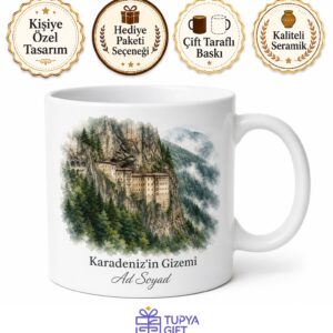 Trabzon Sümela Manastırı Sarp Kayalıklar Karadeniz'in Gizemi Kupa Bardak Hediye