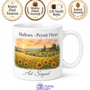 Tekirdağ Malkara Peynir Diyarı Süt Ürünleri Ayçiçeği Buğday Trakya Kupa Bardak Hediye