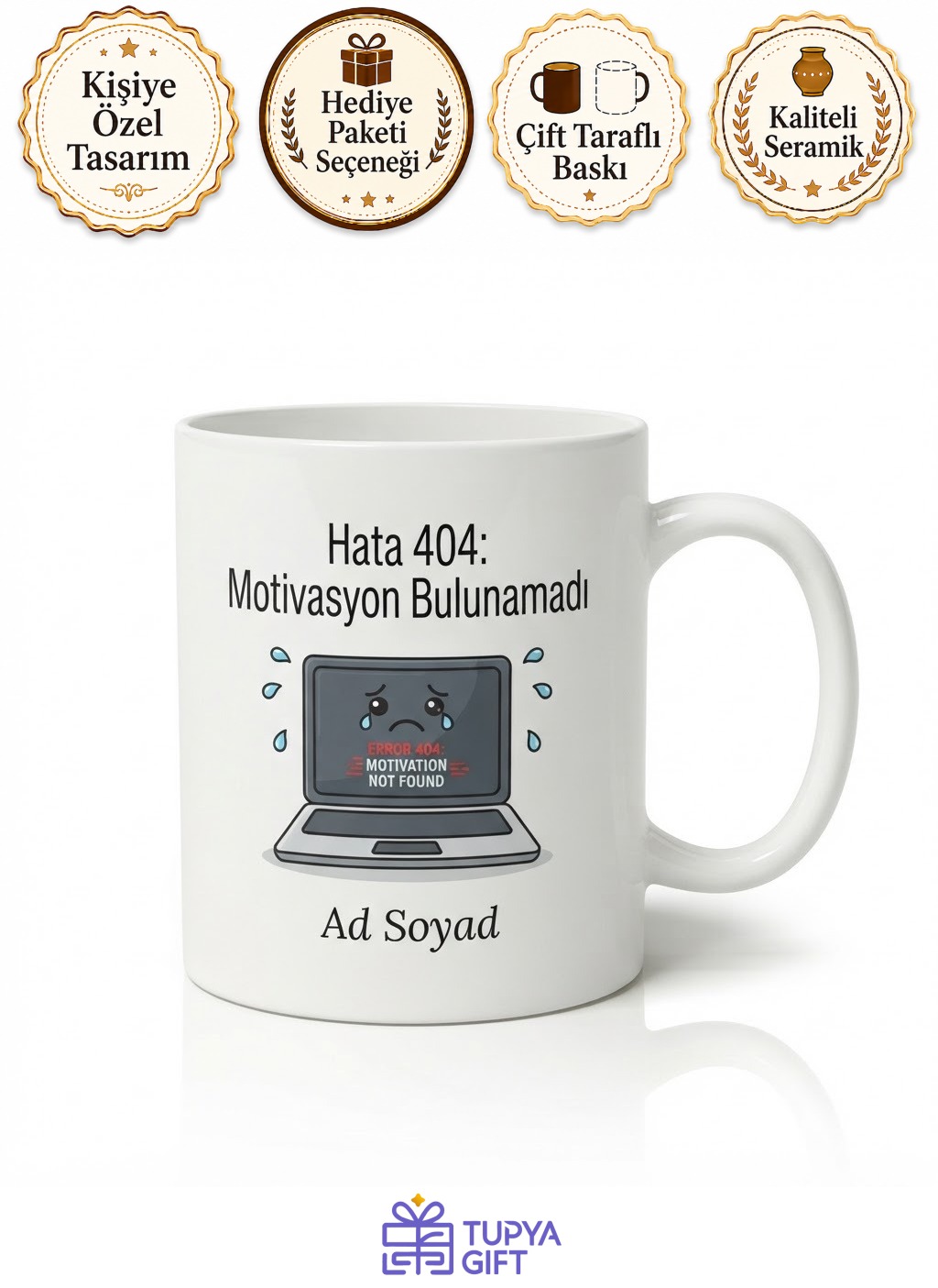 Yazılımcı Gözyaşı Esprili Kupa Bardak Kod Hata Temalı Hediye Mug