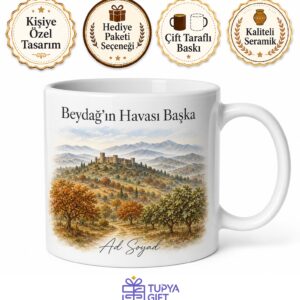 İzmir Beydağ Kestane İncir Bahçeleri Beydağ Kalesi Ödemiş Dağ Havası Kupa Bardak Hediye