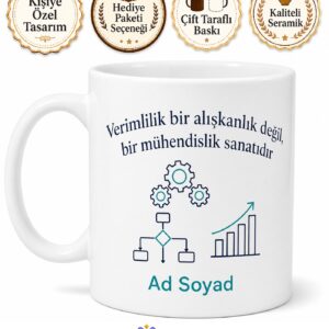 Süreçleri İyileştiren Endüstri Mühendisi Hediye Seramik Kupa Bardak