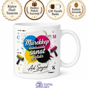 Matbaacıya Hediye CMYK Renk Ayarı Baskı Makinesi Mürekkep Kupa Bardak