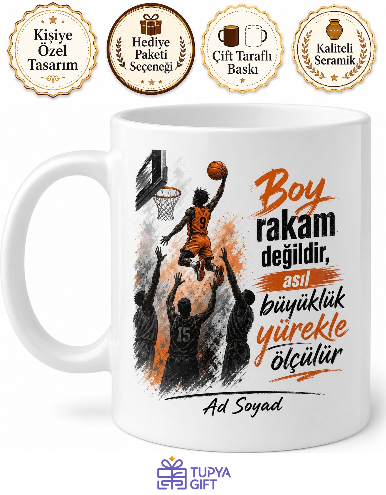 Pota Altı Kahramanı Basketbol Kupa Boyu Kısa Sıçraması Yüksek Hediye Bardak