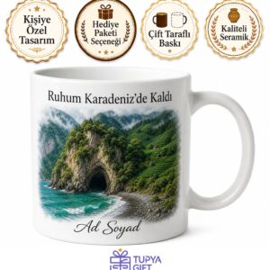 Rize İyidere Pileki Mağarası Karadeniz Ruhu Çay Makası Su Sesi Sahil Kupa Bardak Hediye