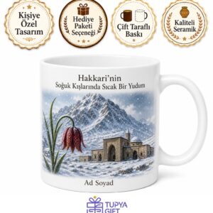 Hakkari Sümbül Dağı Ters Lale Meydan Medresesi Soğuk Kış Kahve Kupası Hediye