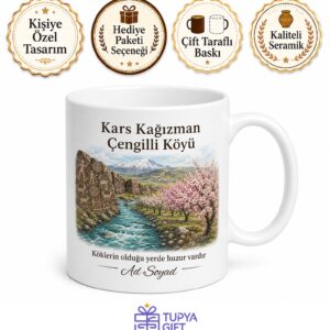 Kars Kağızman Çengilli Köyü Kaya Resimleri Aras Nehri Kayısı Bahçeleri Çay Kupası Hediye