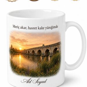Meriç Nehri Köprüsü Gündoğumu Sınır Boyu Trakya Havası Kupa Bardak Hediye
