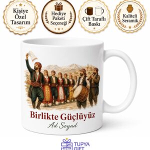 Doğu Anadolu Halayı Mendil Sallayan Halay Başı Davul Zurna Birlik Beraberlik Kupa Bardak Hediye