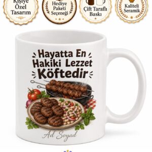 Köfte Severlere Özel Tasarım Kupa Bardak Akçaabat İnegöl Izgara Köfte Hediye