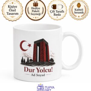 Çanakkale Şehitler Abidesi Dur Yolcu Anıtı Vatan Gururu Kupa Bardak Hediye